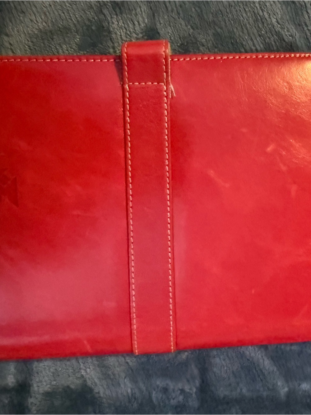 Sony E-reader and Red Leather eReader Sleeve with Strap
